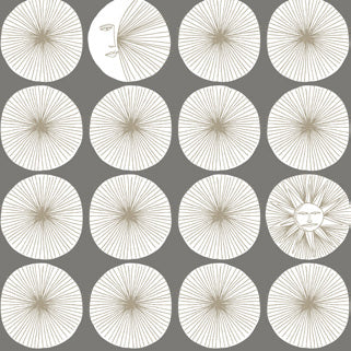 Soho Starburst Peel & Stick Wallpaper in Grey