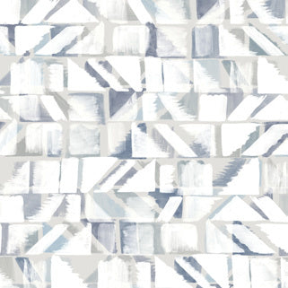 Refraction Blue & Grey Peel & Stick Wallpaper
