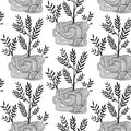 Seedlings Peel & Stick Wallpaper in Black