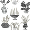 Plant Party Peel & Stick Wallpaper in Black