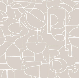 Robotics Beige Peel & Stick Wallpaper