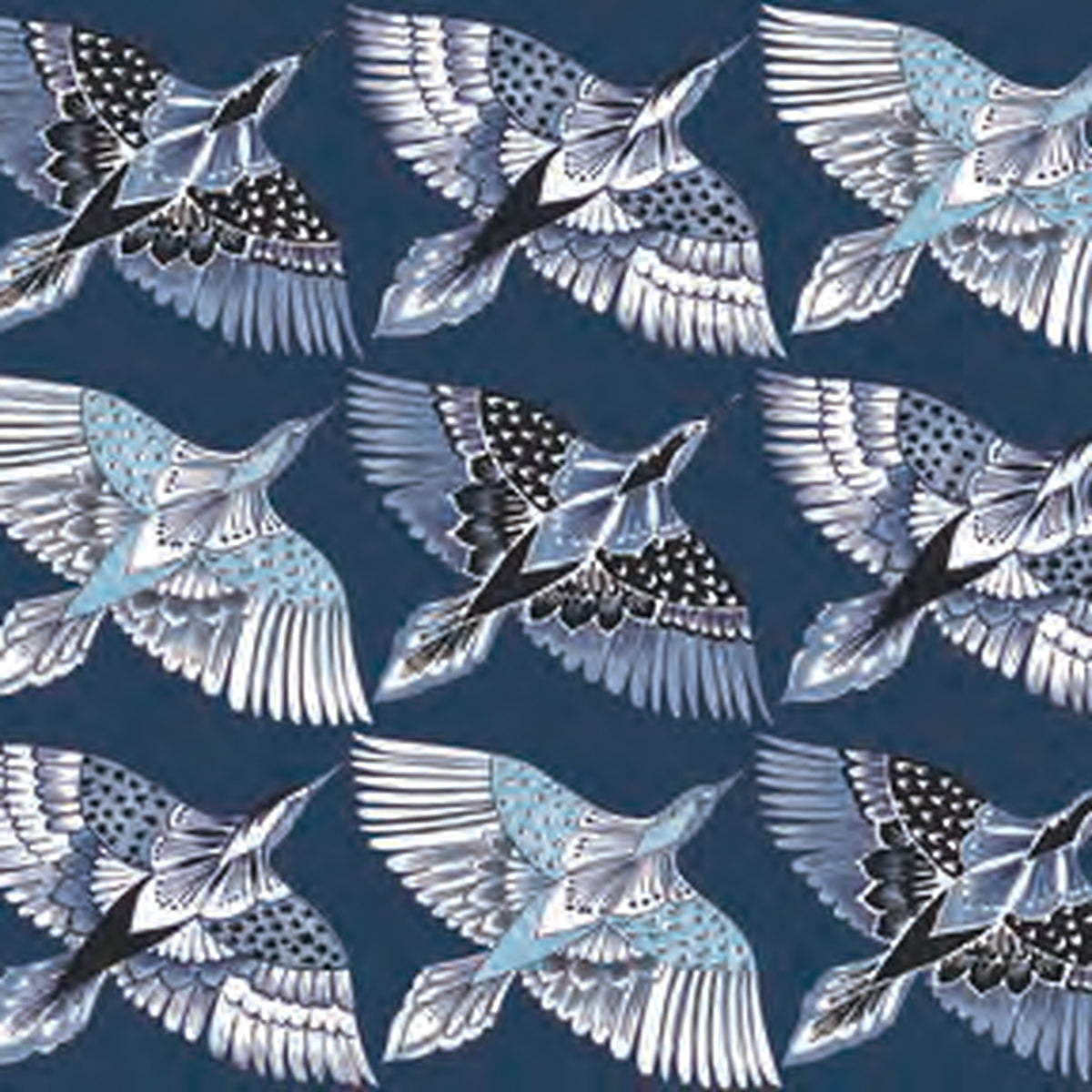 Feather Flight Peel & Stick Wallpaper in Blue