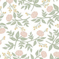 Elodie Evergreen Petite Floral Premium Peel + Stick Wallpaper wallpaper