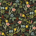 Herb Garden Black Botanical Premium Peel + Stick Wallpaper wallpaper