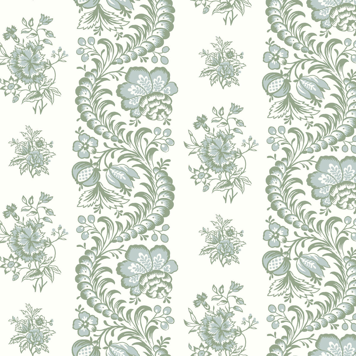 Beaumont Floral Stripe Wallpaper