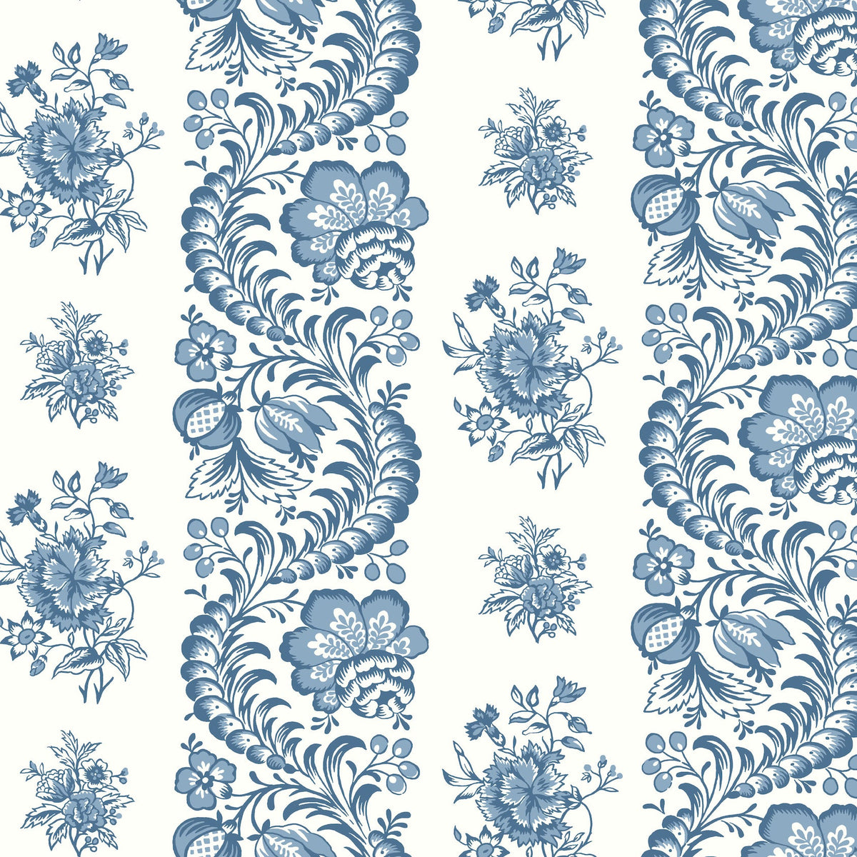 Beaumont Floral Stripe Wallpaper