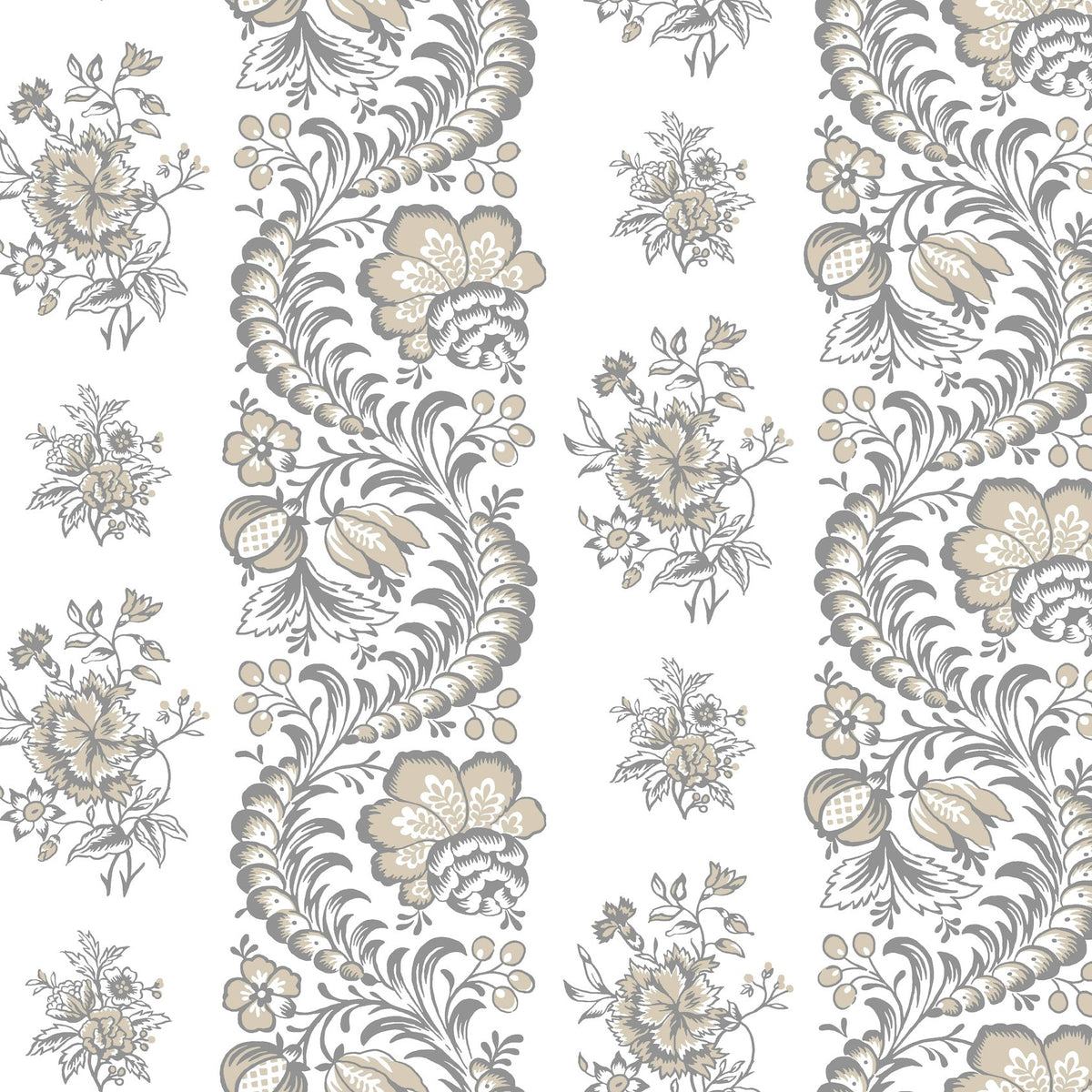 Beaumont Floral Stripe Wallpaper