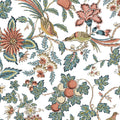 Parterre Jacobean Wallpaper in Coral