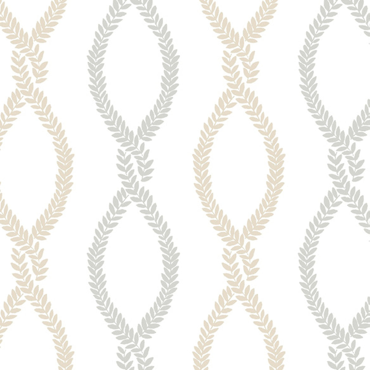 Laureate Neutral Vine Trellis Wallpaper