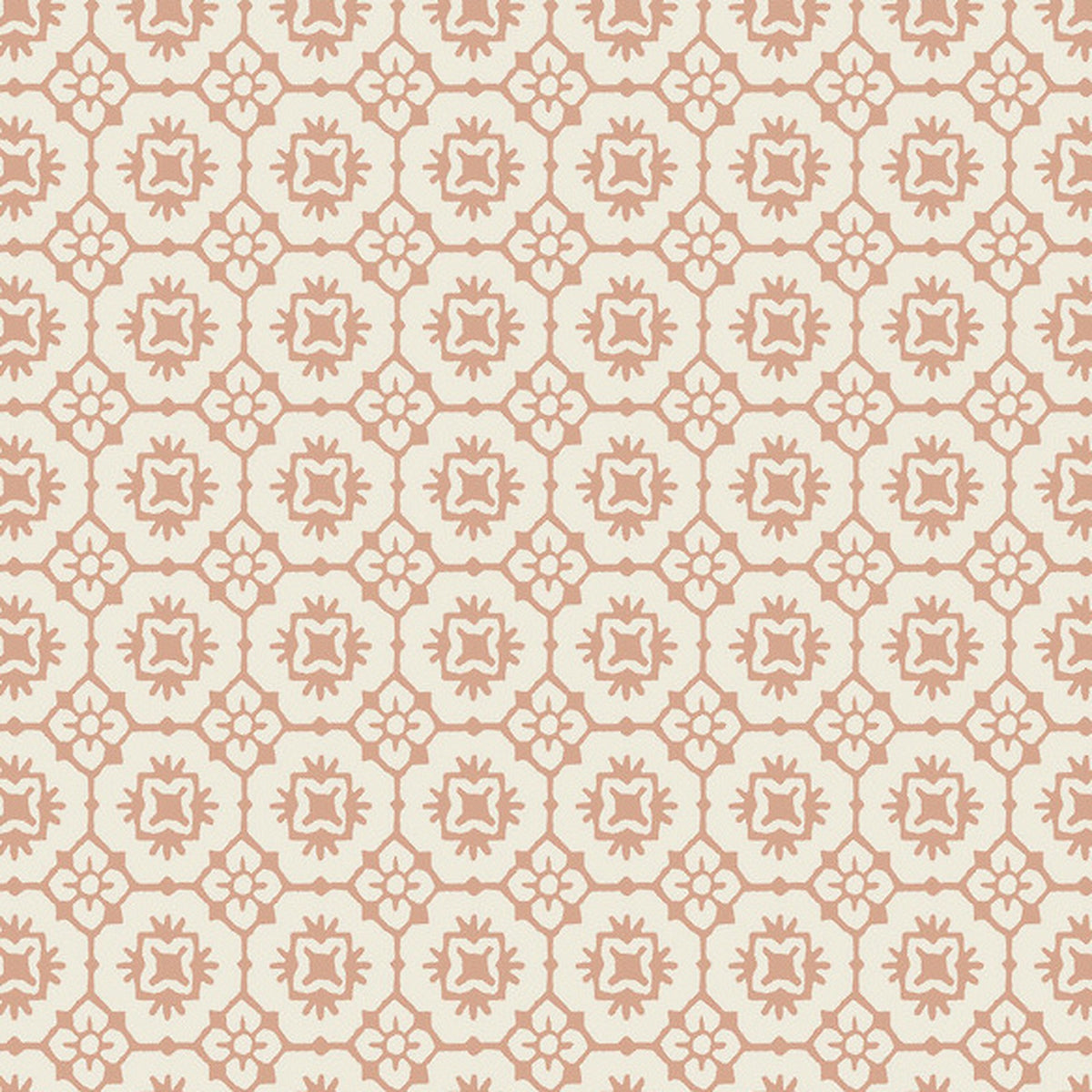 Priti Rose Floral Grid Wallpaper by Antonina Vella