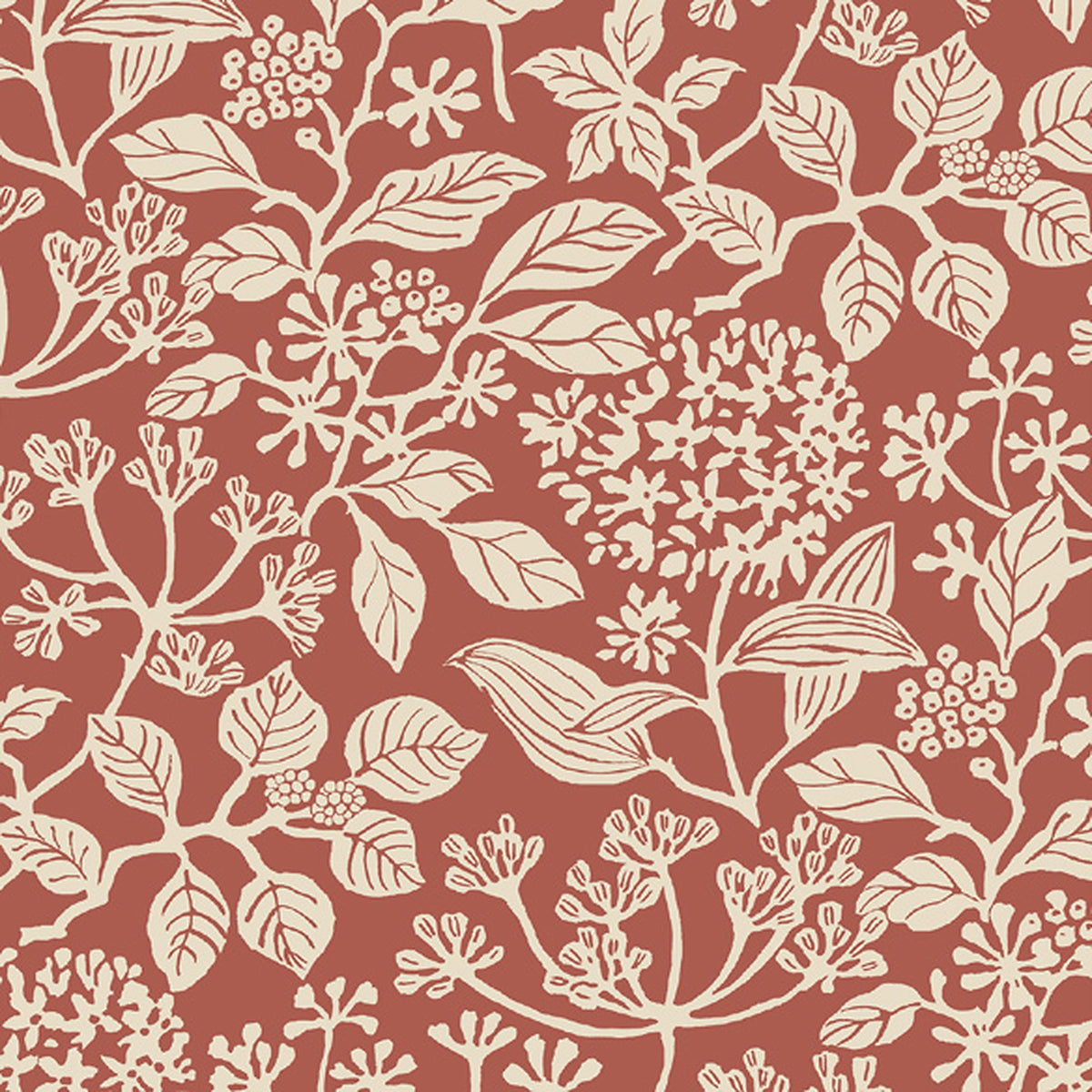 Rowen Ruby Botanical Wallpaper by Antonina Vella