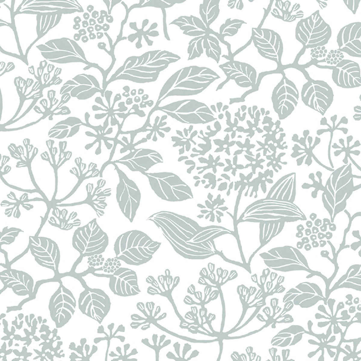 Rowen Botanical Wallpaper in Light Blue