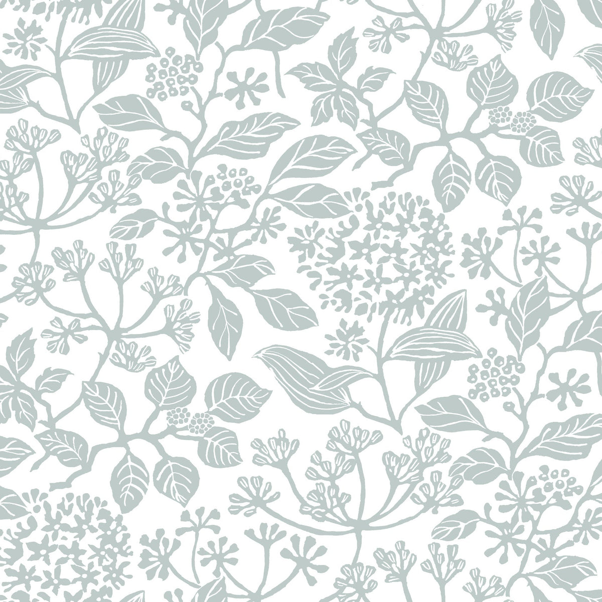 Rowen Botanical Wallpaper in Light Blue