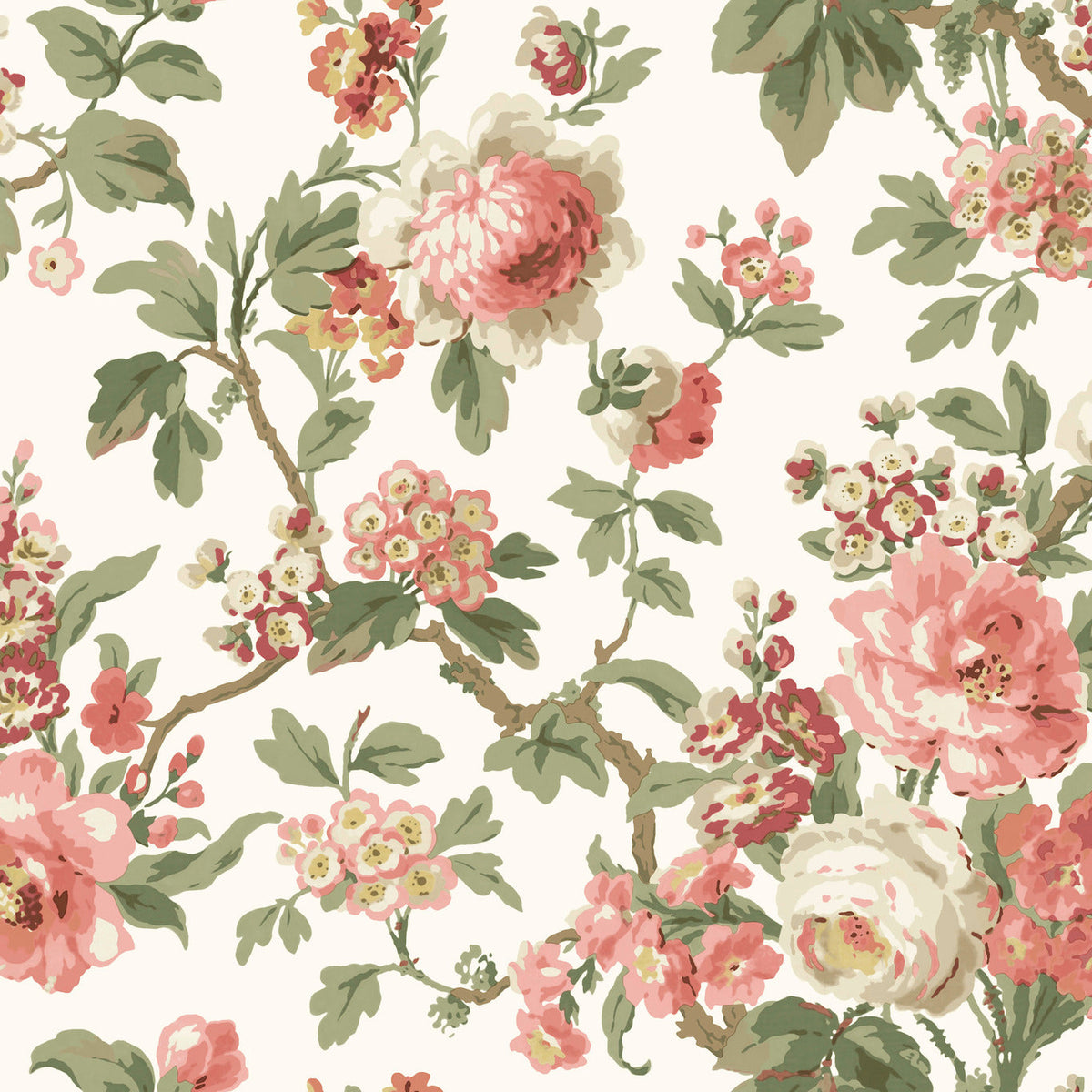 Beatrix Vintage Floral Wallpaper