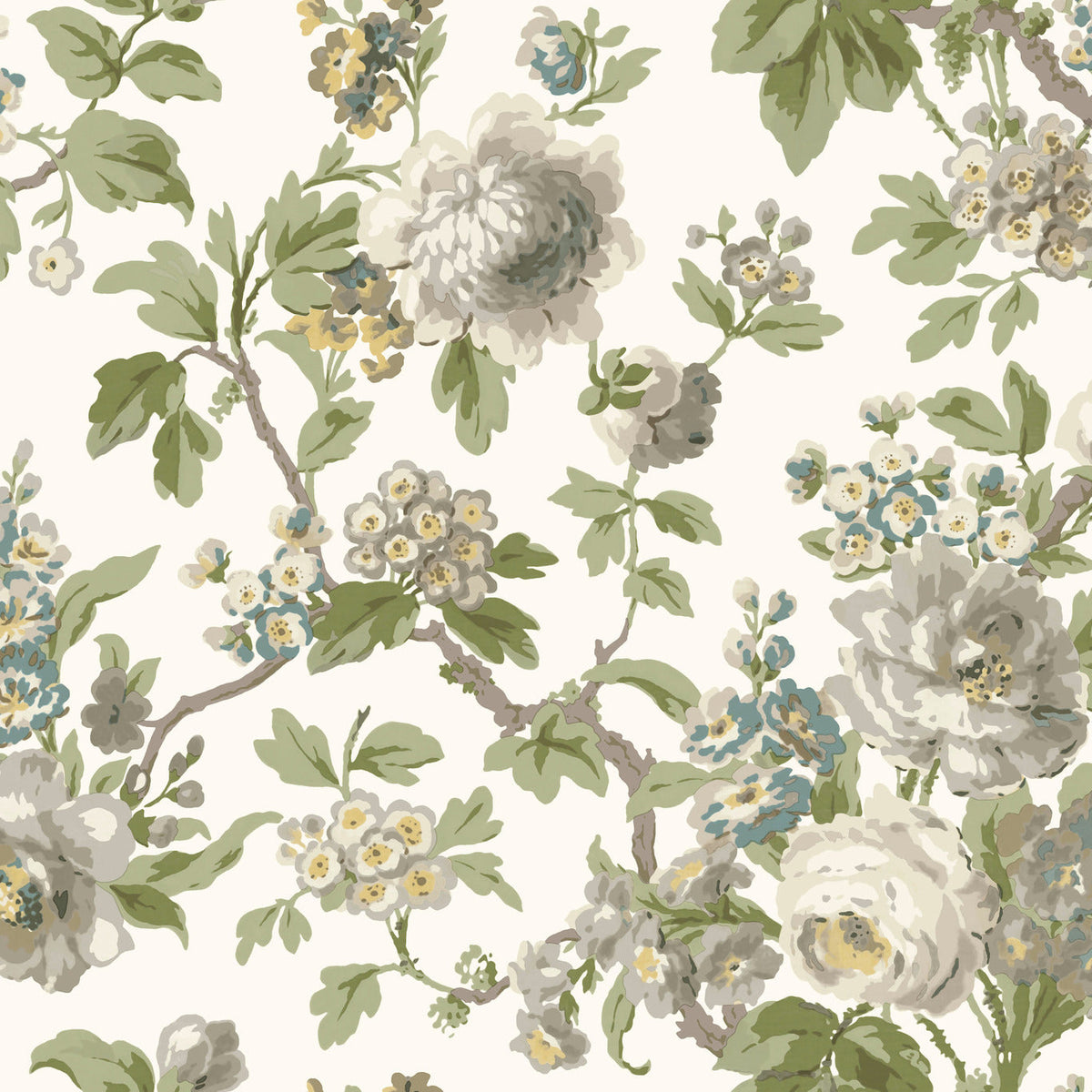 Beatrix Vintage Floral Wallpaper