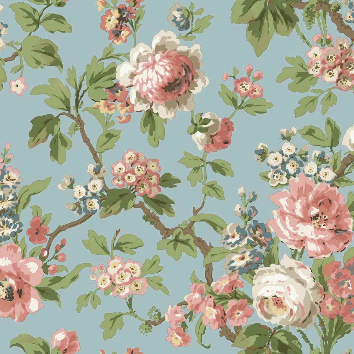 Beatrix Vintage Floral Wallpaper