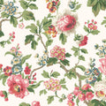 Beatrix Vintage Floral Wallpaper in Fuchsia