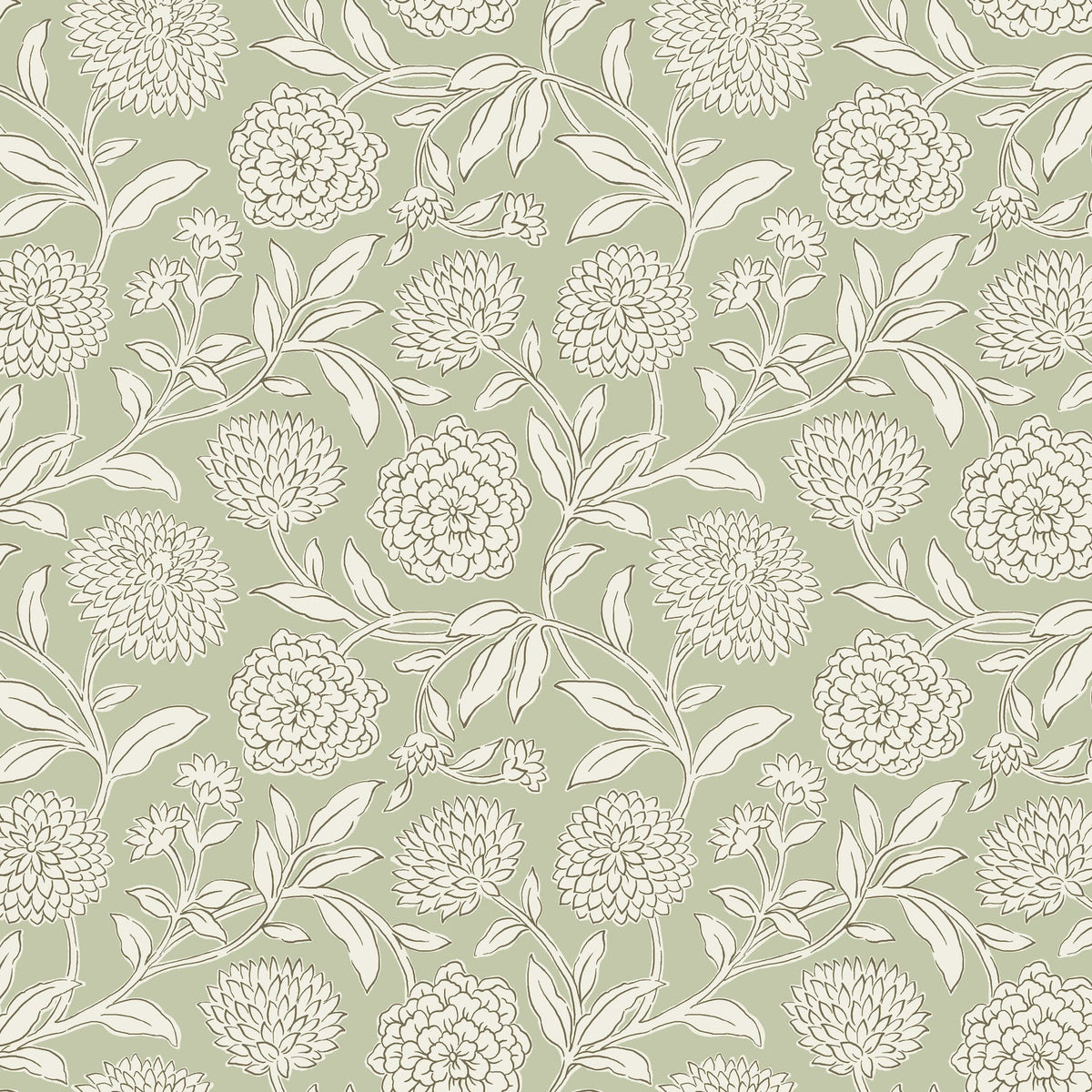 Chatsworth Garden Floral Trail Wallpaper