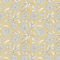 Chatsworth Garden Floral Trail Wallpaper in Butter