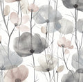 Cotswolds Poppies Grey Floral Wallpaper wallpaper