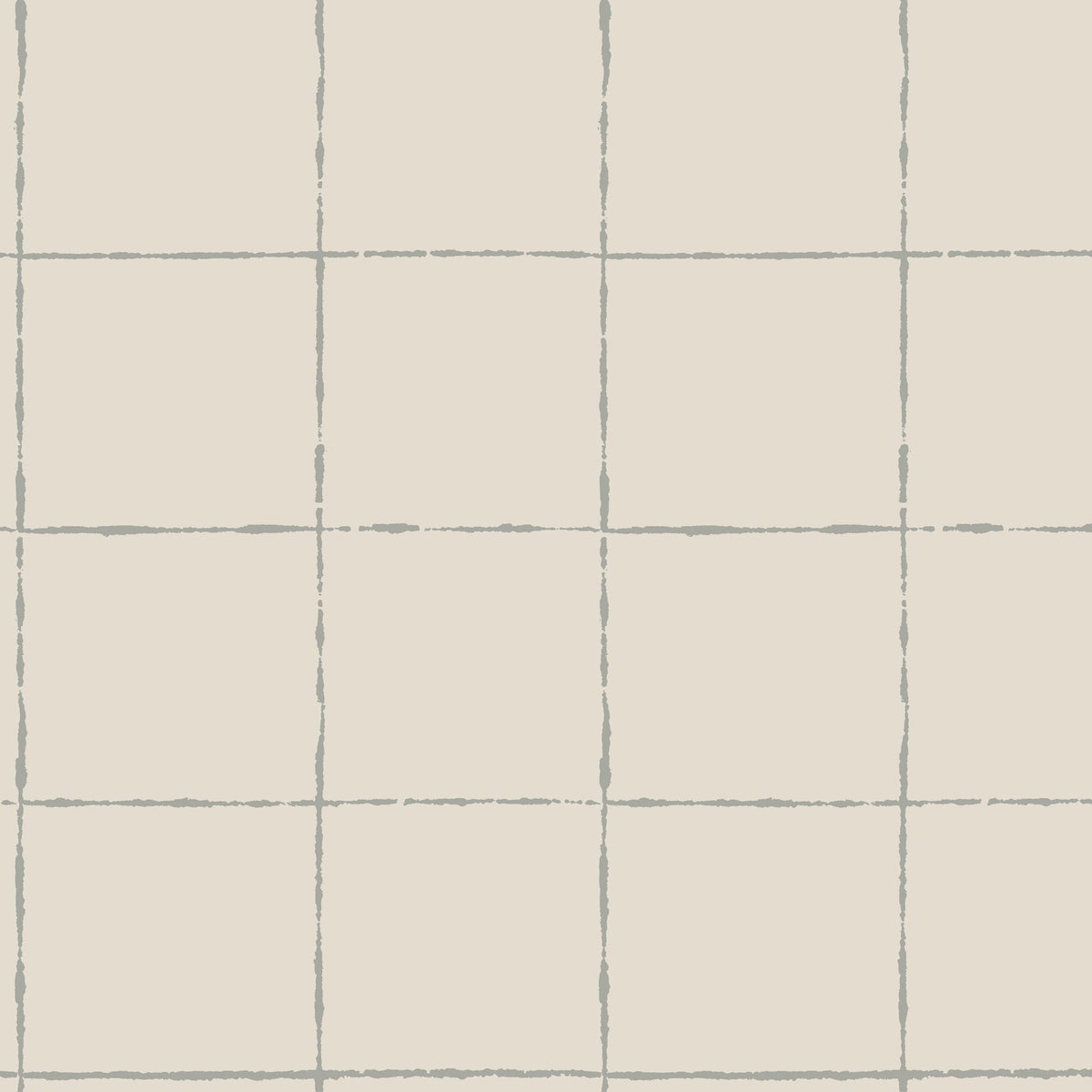 La Vitre Plaid Wallpaper in Lichen Grey