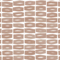 Modernist Motif Wallpaper in Terracotta