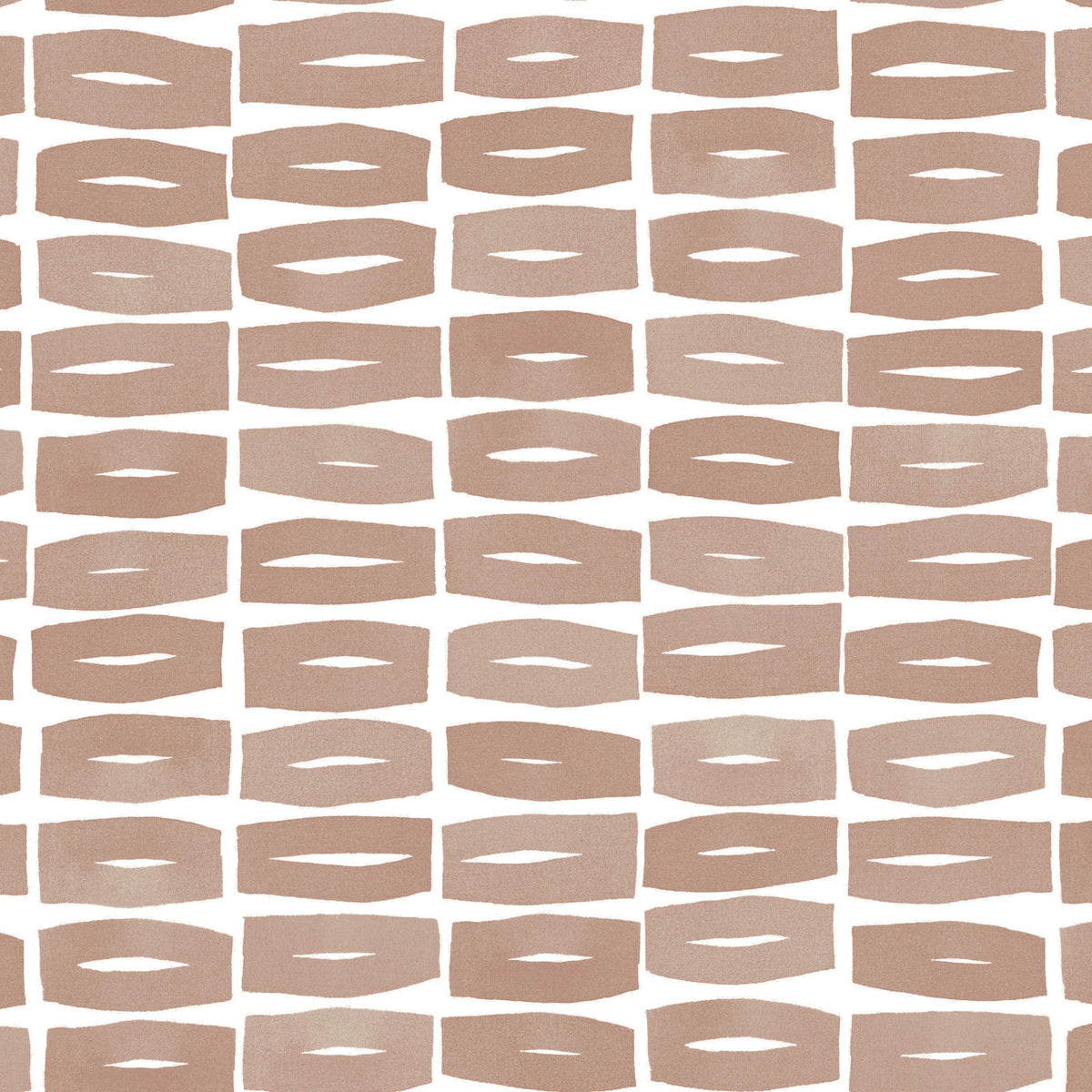 Modernist Motif Wallpaper in Terracotta